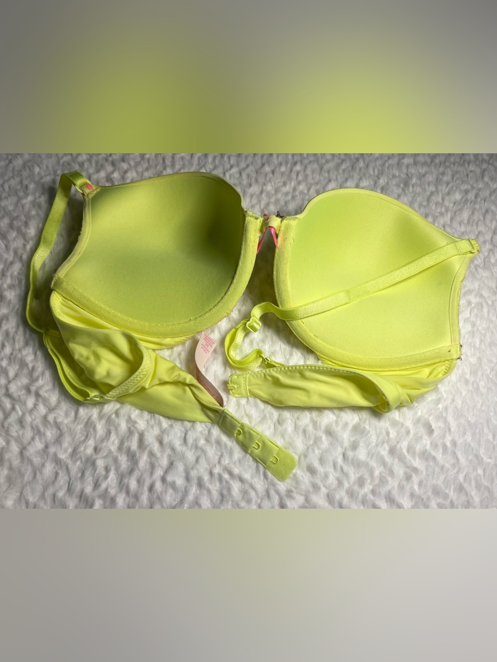 Victoria’s Secret neon yellow and hot pink push up bra size 34C - Picture 6 of 7